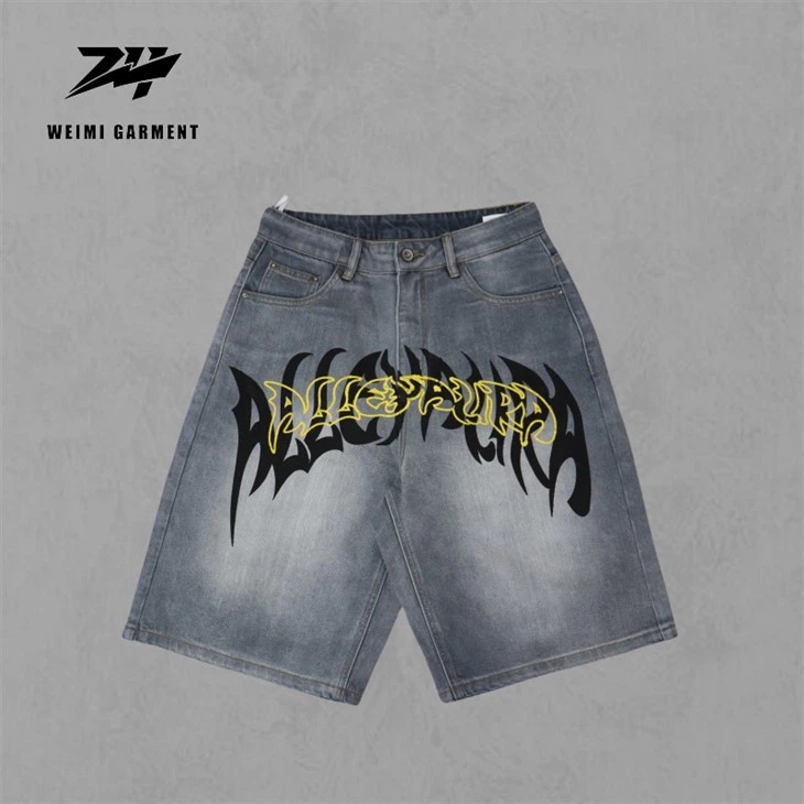 Szitanyomás Denim Vintage Baggy Y2k Jorts