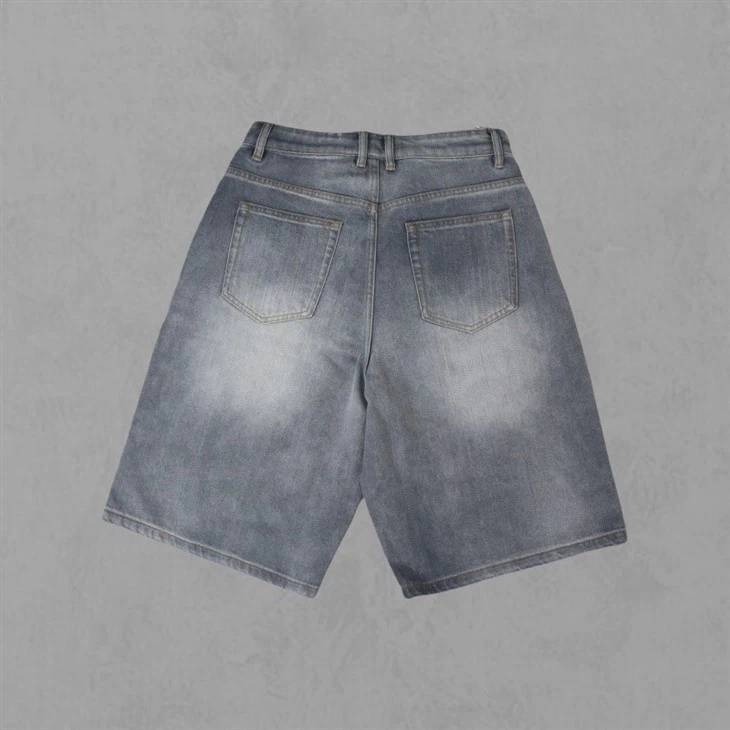 Screen Print Denim Vintage Baggy Y2k Jorts